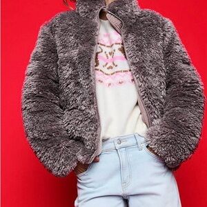 Victoria’s secret faux fur jacket- New